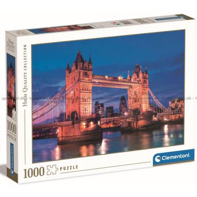 Tower Bridge i aftenlyset, London, 1000 brikker