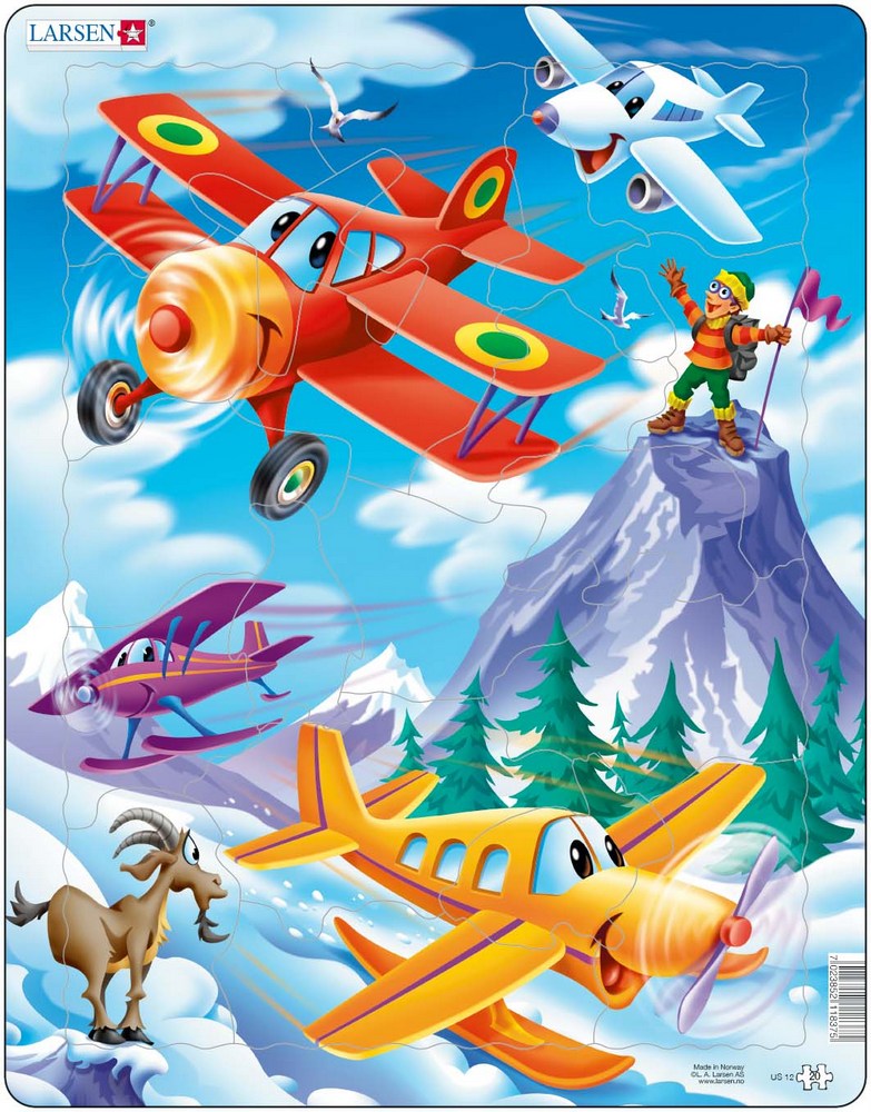 Flyvemaskiner - Rammepuslespil, 20 brikker