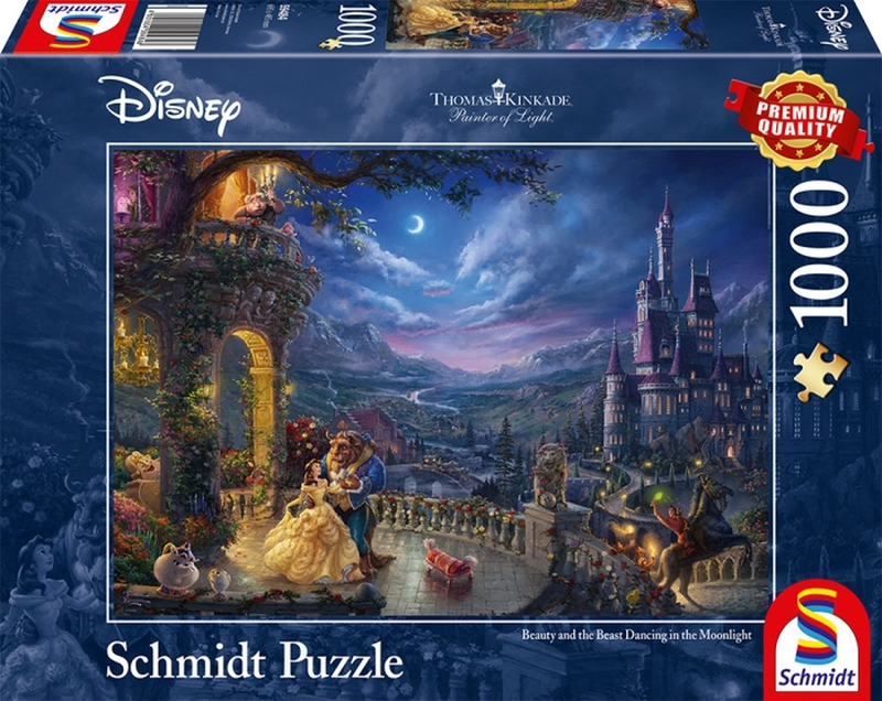 Disney: Kinkade - Skønheden og Udyret - Dansen, 1000 brikker