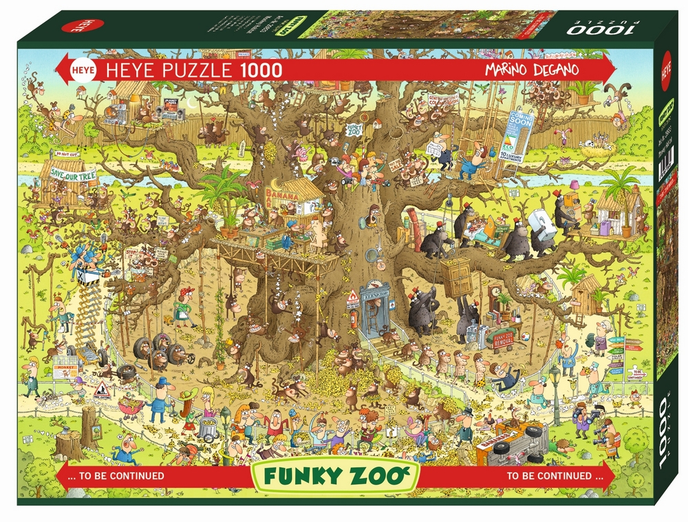 Degano: Funky Zoo - Abeskønt, 1000 brikker