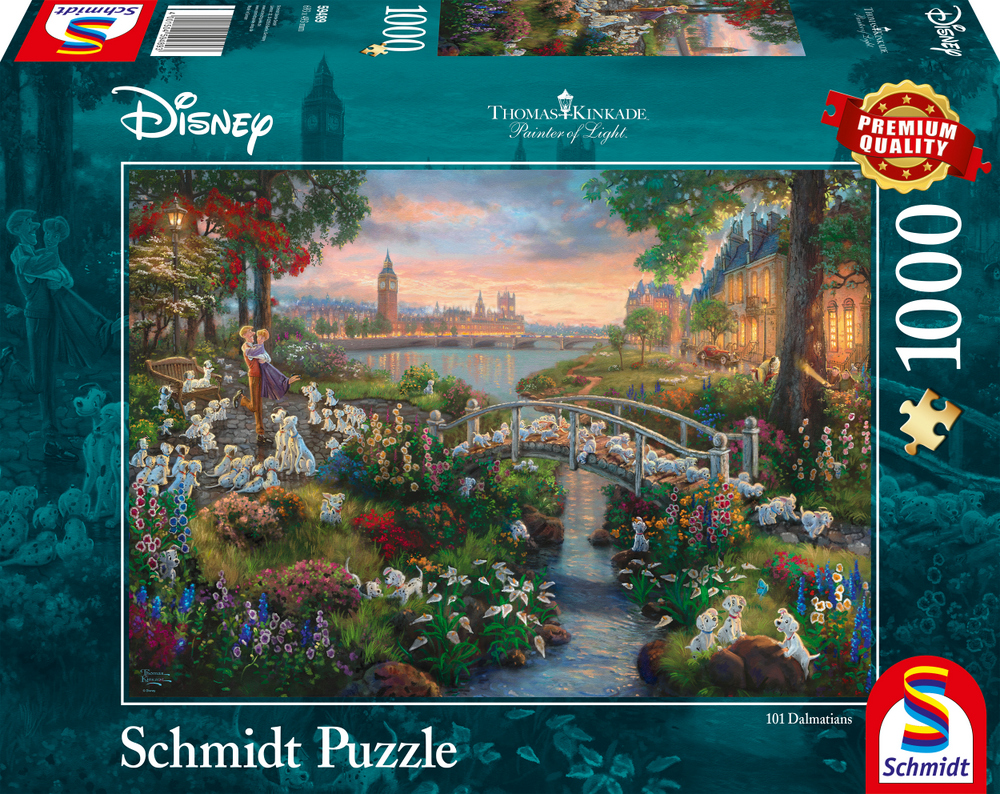 Disney: Kinkade - 101 Dalmatinere, 1000 brikker