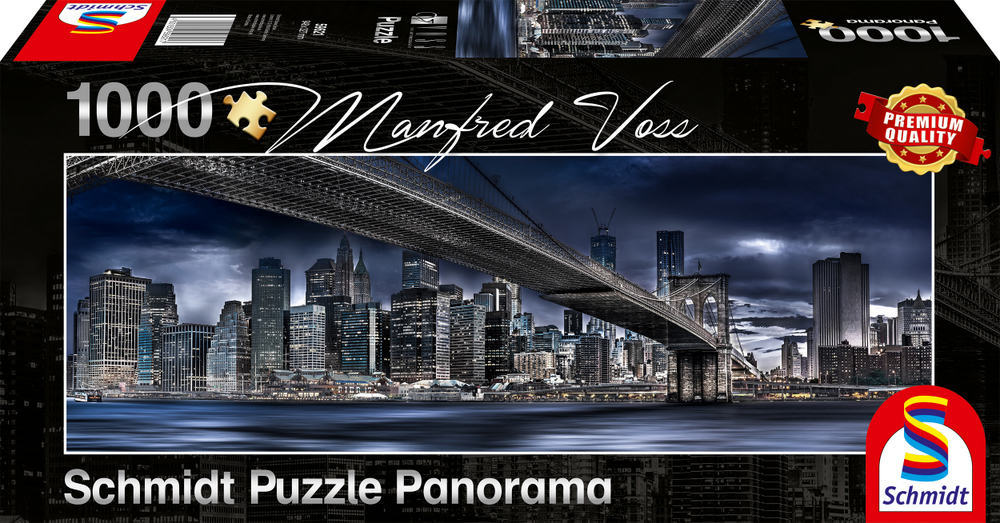 Voss: New York ved nattetide - Panorama, 1000 brikker