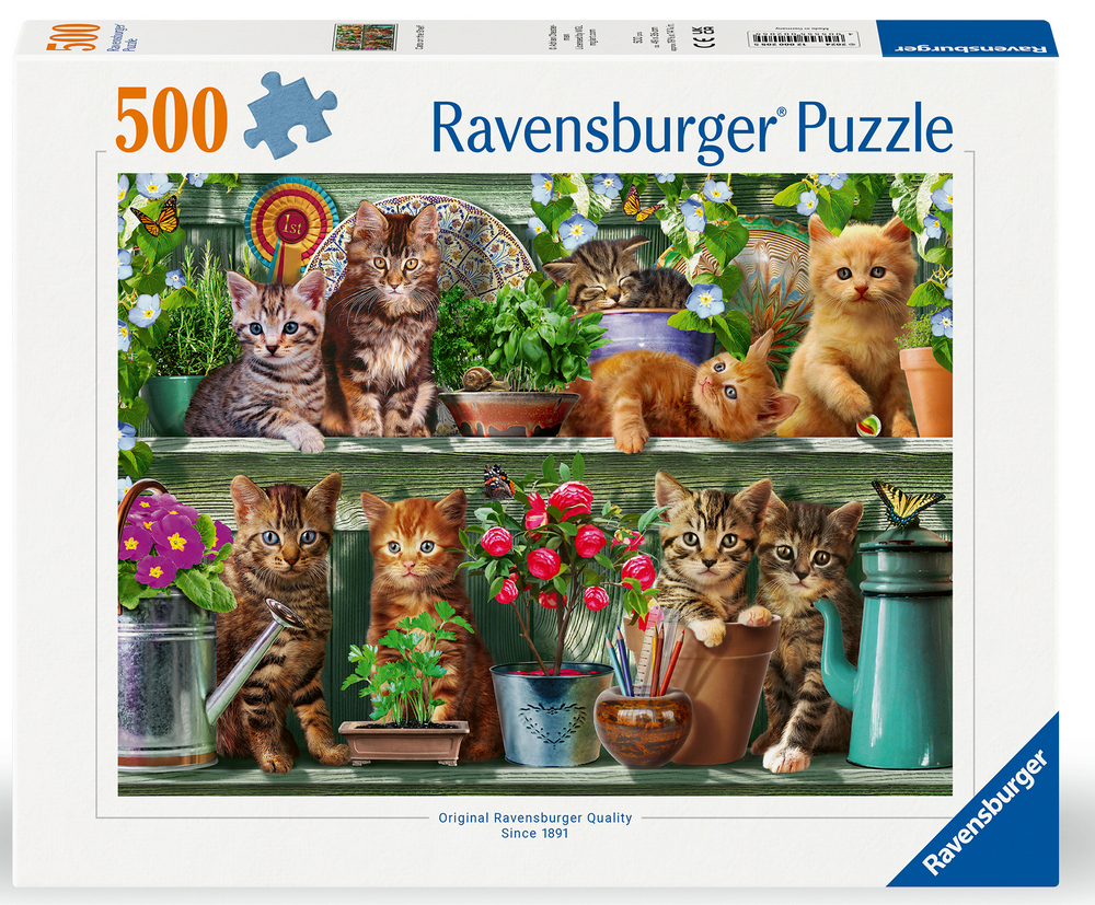 Ravensburger Puslespil - Chesterman: Kattene på hylden, 500 brikker
