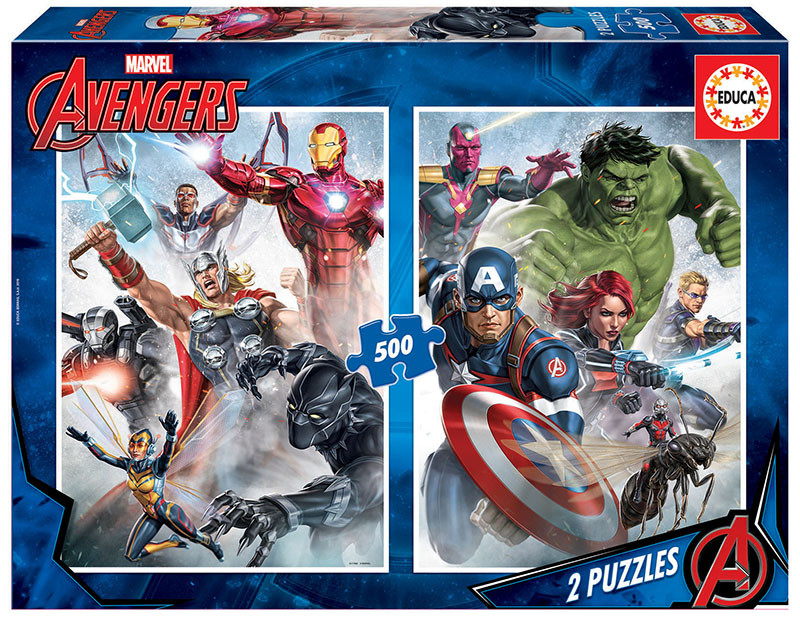 Marvel: Avengers - Heltene, 2x500 brikker