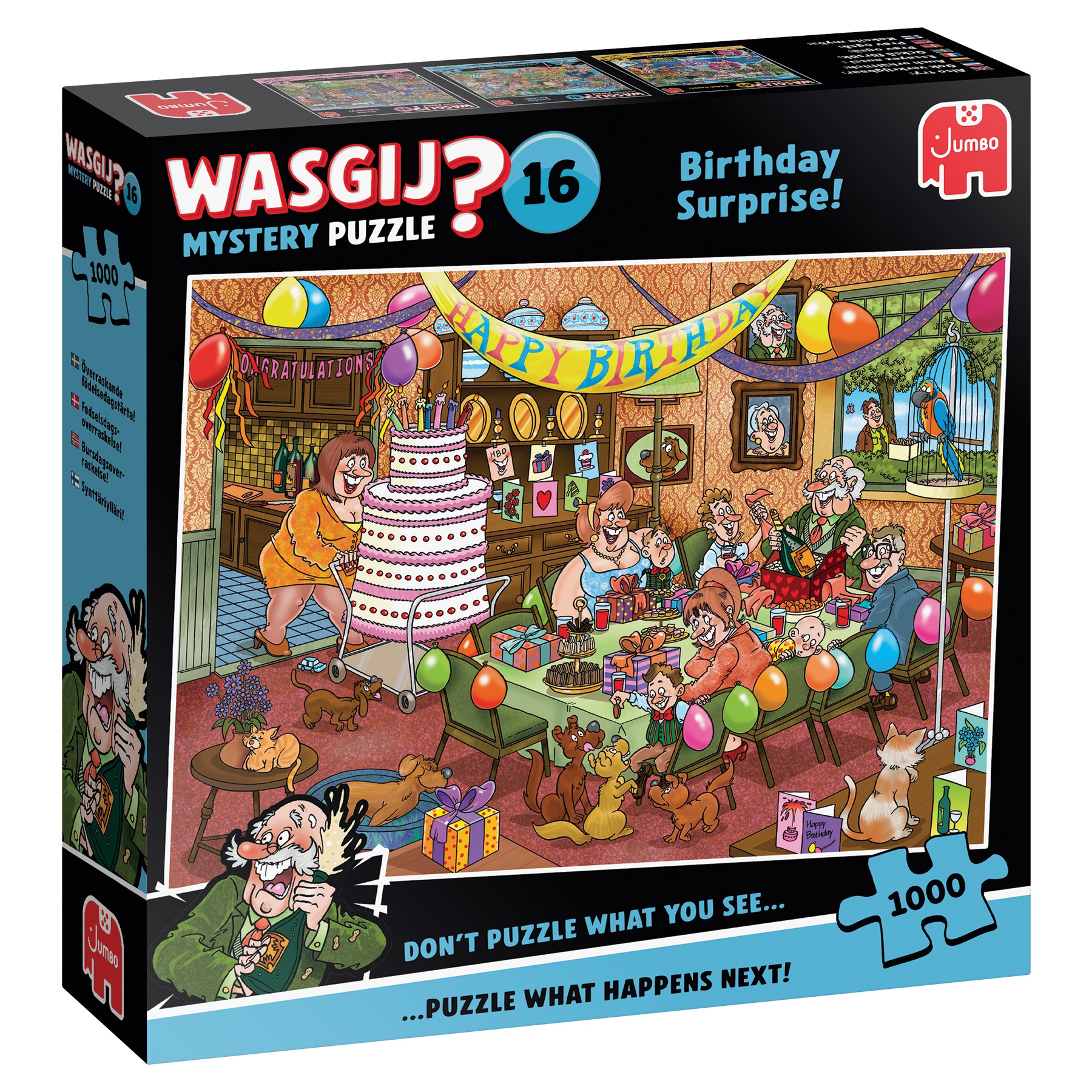 Wasgij Puslespil - Mystery 16: Fødselsdagskagen, 1000 brikker