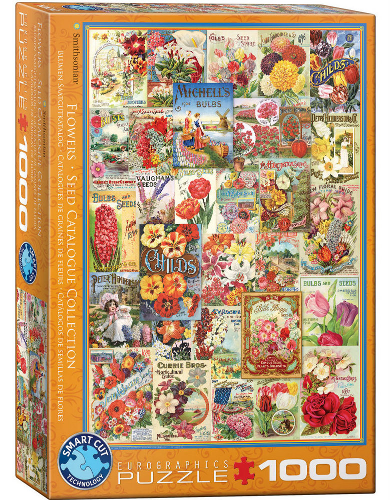 Blomster: Collage, 1000 brikker