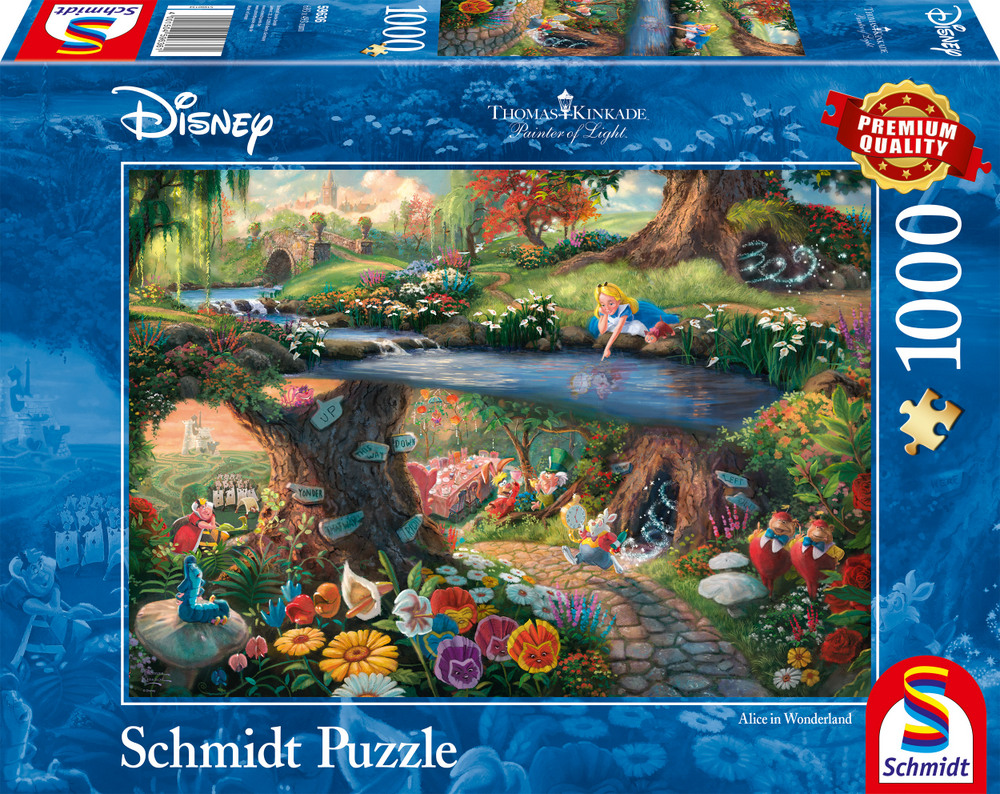 Disney: Kinkade - Alice i Eventyrland, 1000 brikker