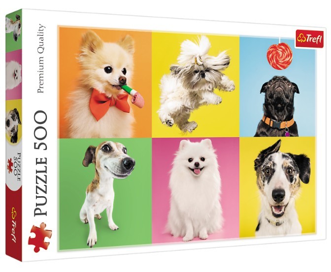 Collage: Herlige hunde, 500 brikker