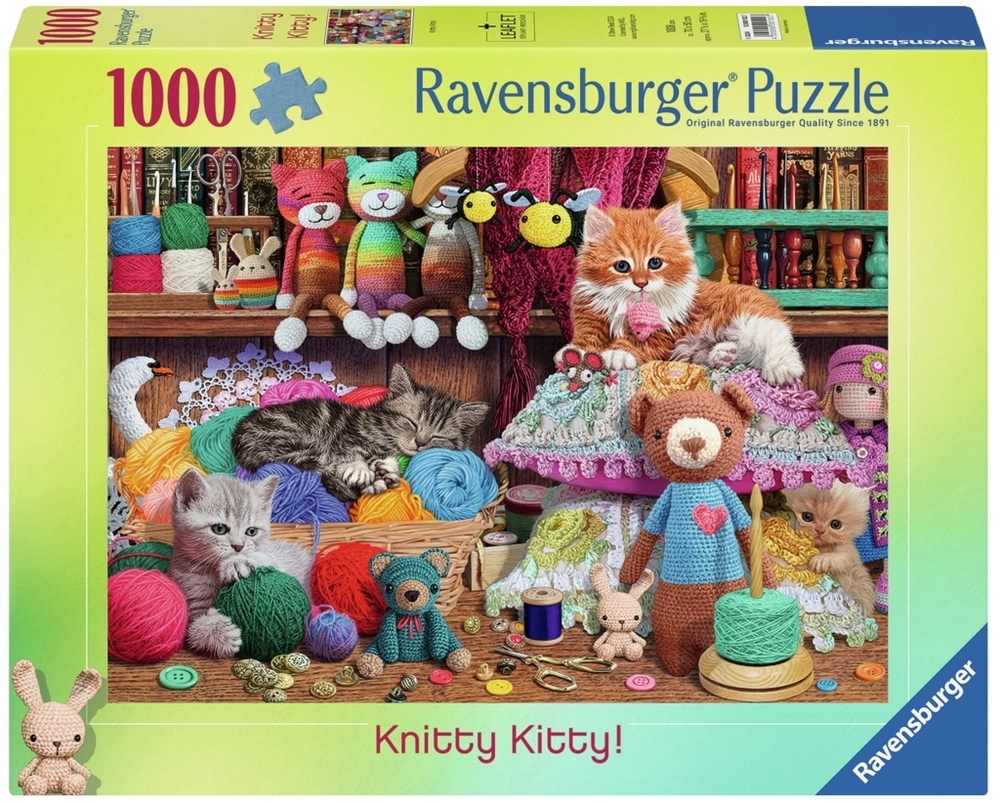 Ravensburger Puslespil - Read: Garnnøgler og katte, 1000 brikker
