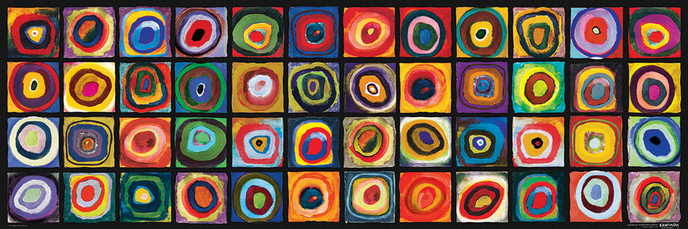 Kandinsky: Color Study - Panorama, 1000 brikker