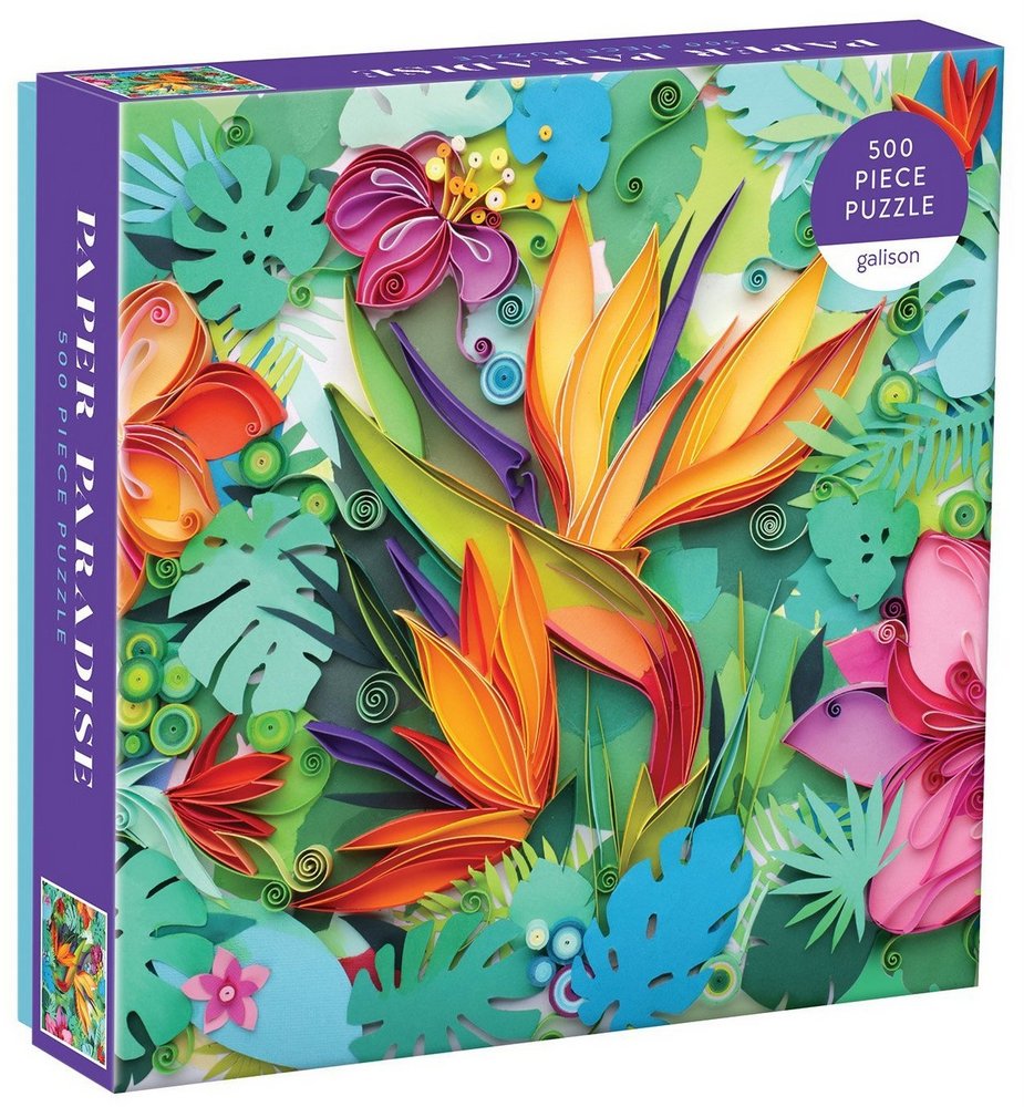 Papir blomster, 500 brikker