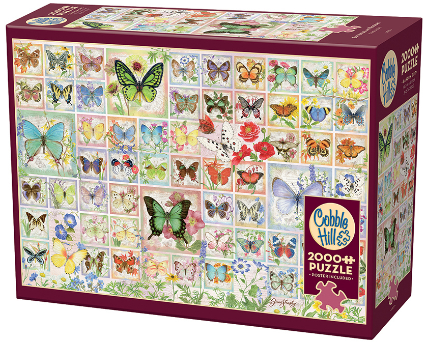 Sommerfugle og blomster, 2000 brikker