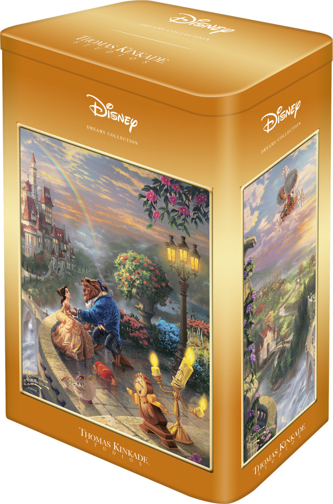 Disney: Kinkade - Skønheden og Udyret - Metalæske, 500 brikker