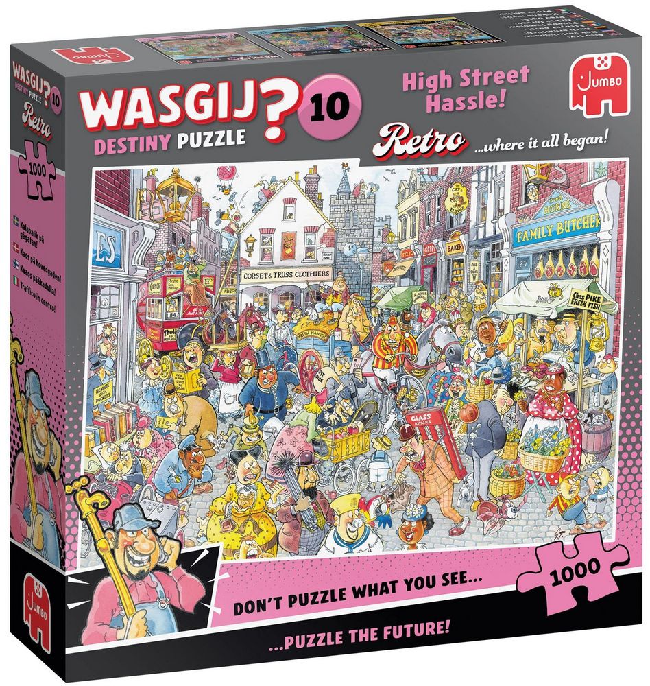 Wasgij Puslespil - Destiny 10: Retro - Bøvl i gågaden, 1000 brikker