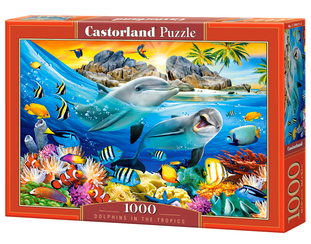 Delfinerne ved kysten, 1000 brikker