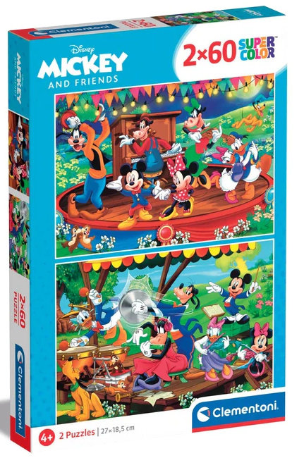 Disney: Mickey og venner, 2x60 brikker