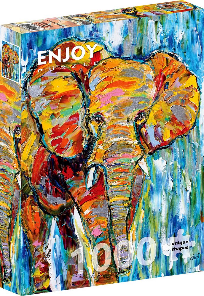 Den farverige elefant, 1000 brikker