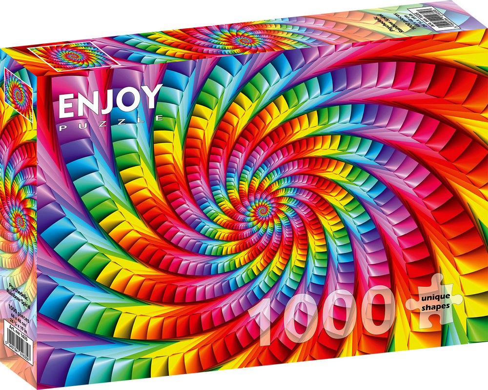 Farverigt: Psykedelisk spiral, 1000 brikker