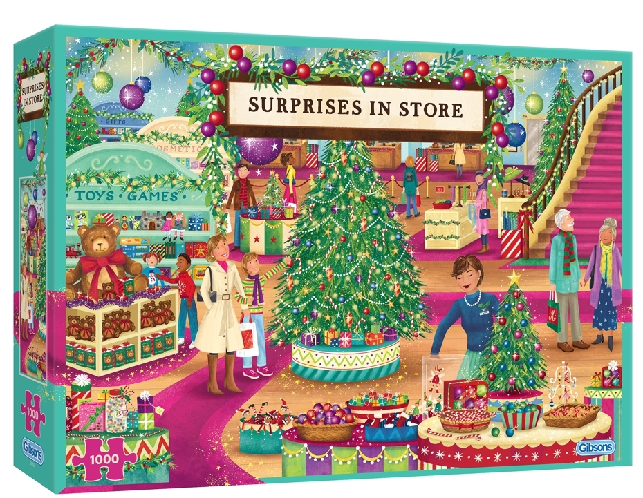 Den julepyntede butik, 1000 brikker