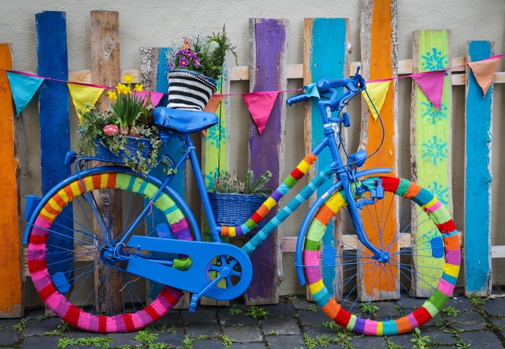 Min farverige cykel, 1000 brikker