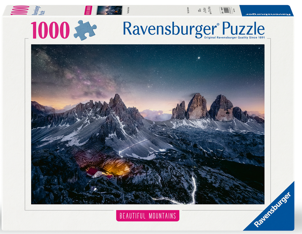 Dolomitterne: Tre Cime di Lavaredo - Italien, 1000 brikker
