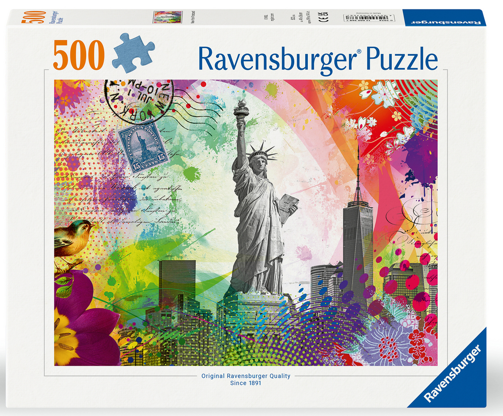 Ravensburger Puslespil - Postkort fra New York, 500 brikker