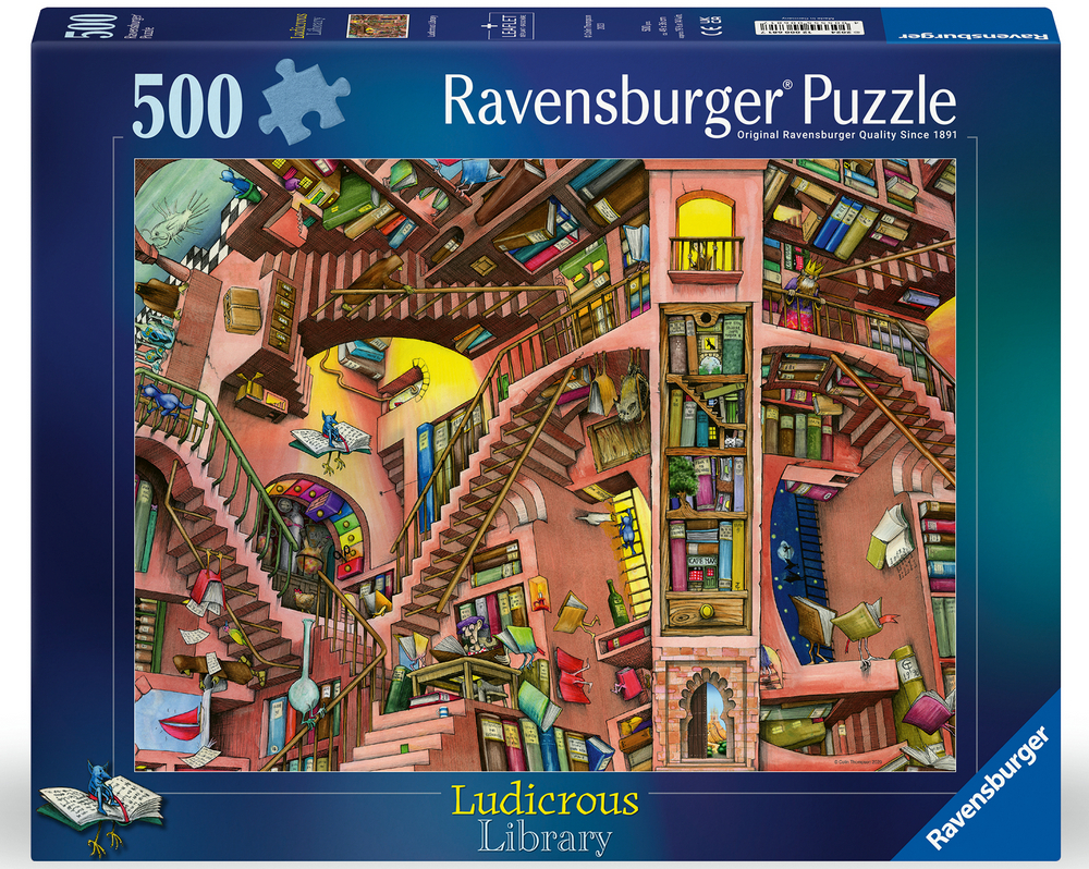 Ravensburger Puslespil - Thompson: Det skæve bibliotek, 500 brikker