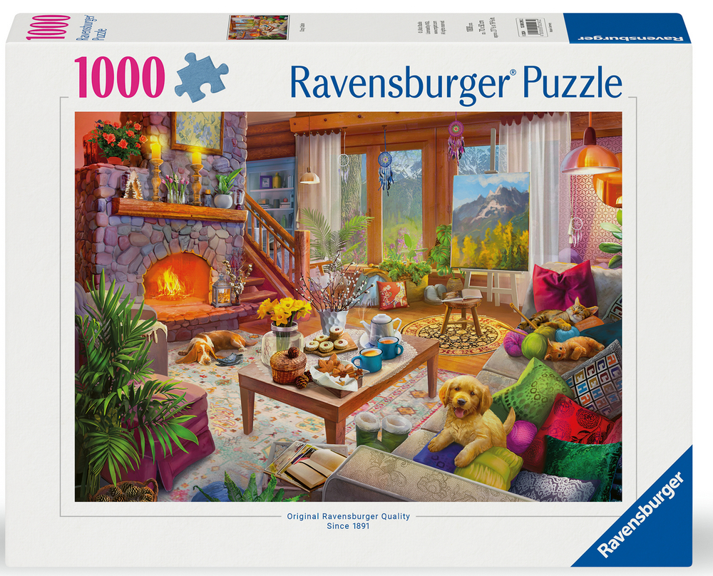 Ravensburger Puslespil - Den hyggelige hytte, 1000 brikker
