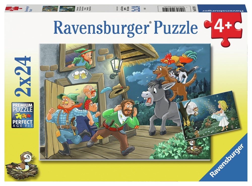 Ravensburger Puslespil - Eventyr, 2x24 brikker