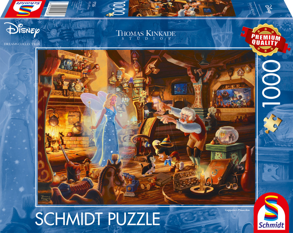 Disney: Kinkade - Pinocchio, 1000 brikker