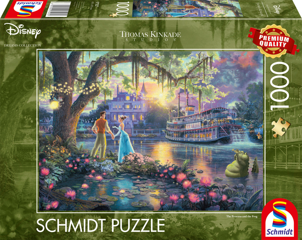 Disney: Kinkade - Prinsessen og frøen, 1000 brikker