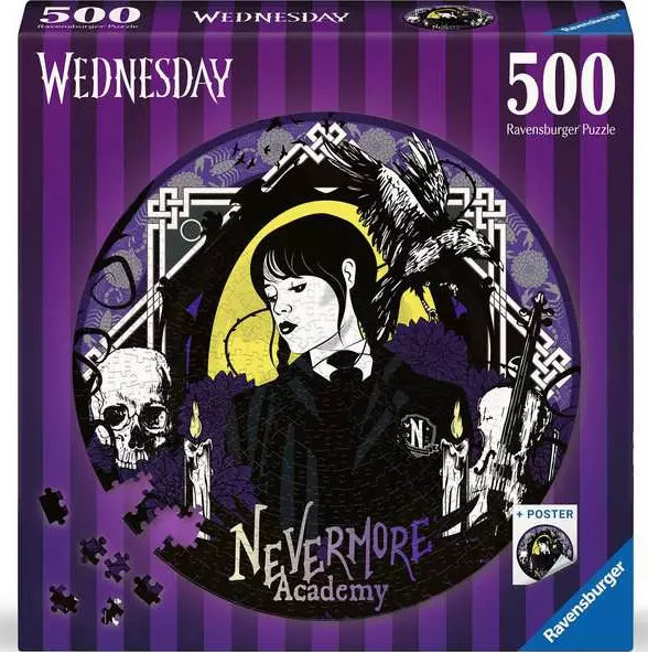 Ravensburger Puslespil - Wednesday - Rundt puslespil, 500 brikker