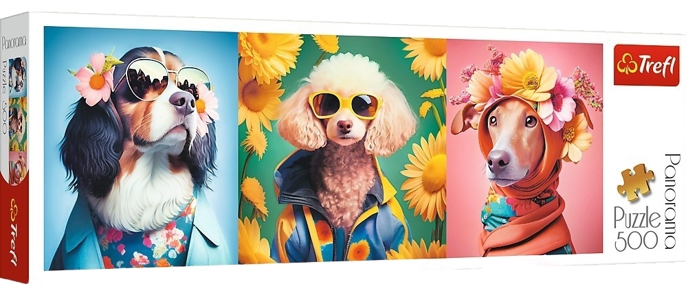 Hunde: Modeuge - Panorama, 500 brikker