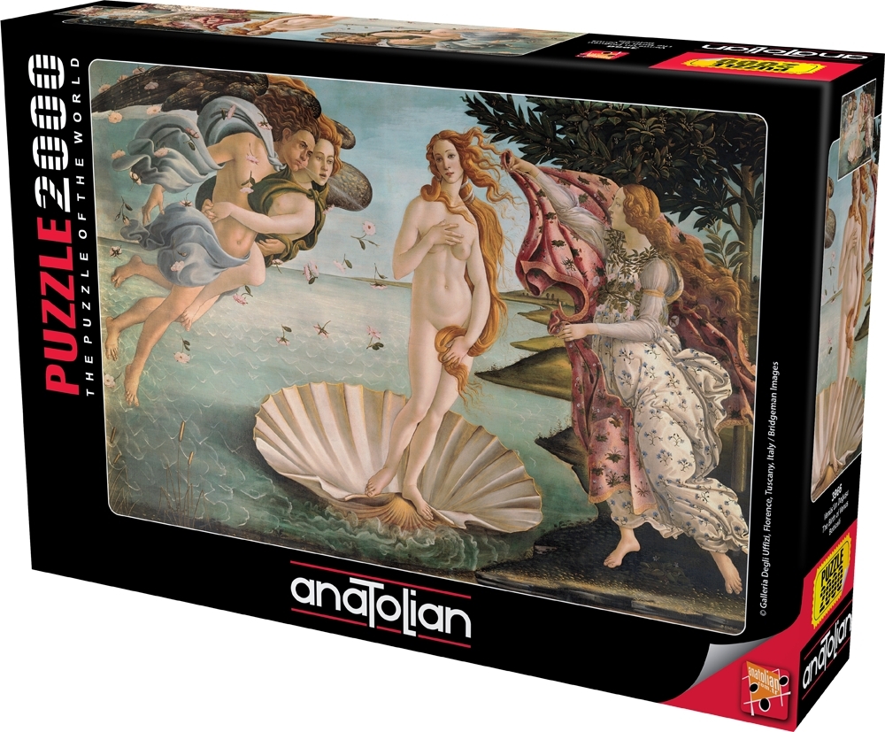 Botticelli: Venus' fødsel - kunst, 2000 brikker
