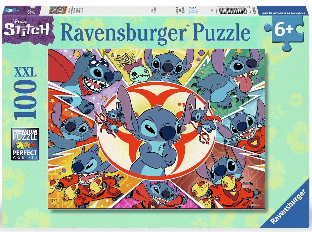 Ravensburger Puslespil - Disney: Stitch, 100 brikker
