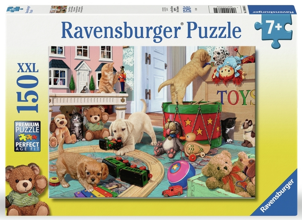 Ravensburger Puslespil - Hvalpene leger, 150 brikker
