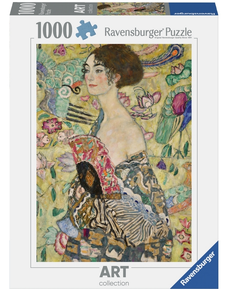 Klimt: Kvinde med vifte - Kunst, 1000 brikker