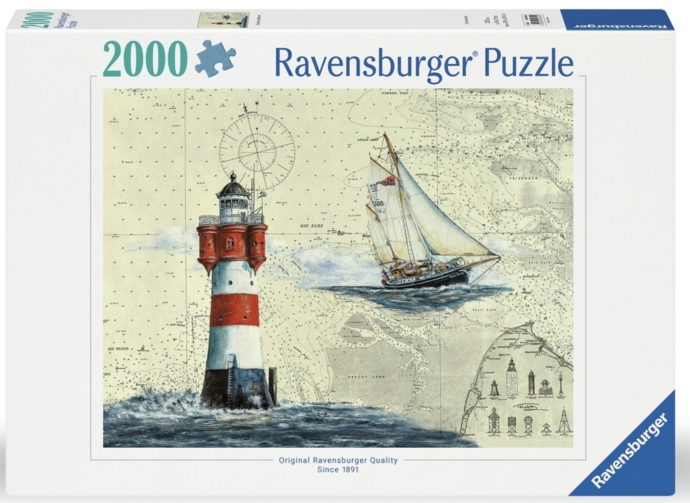 Ravensburger Puslespil - Fyrtårnet ved havet, 2000 brikker