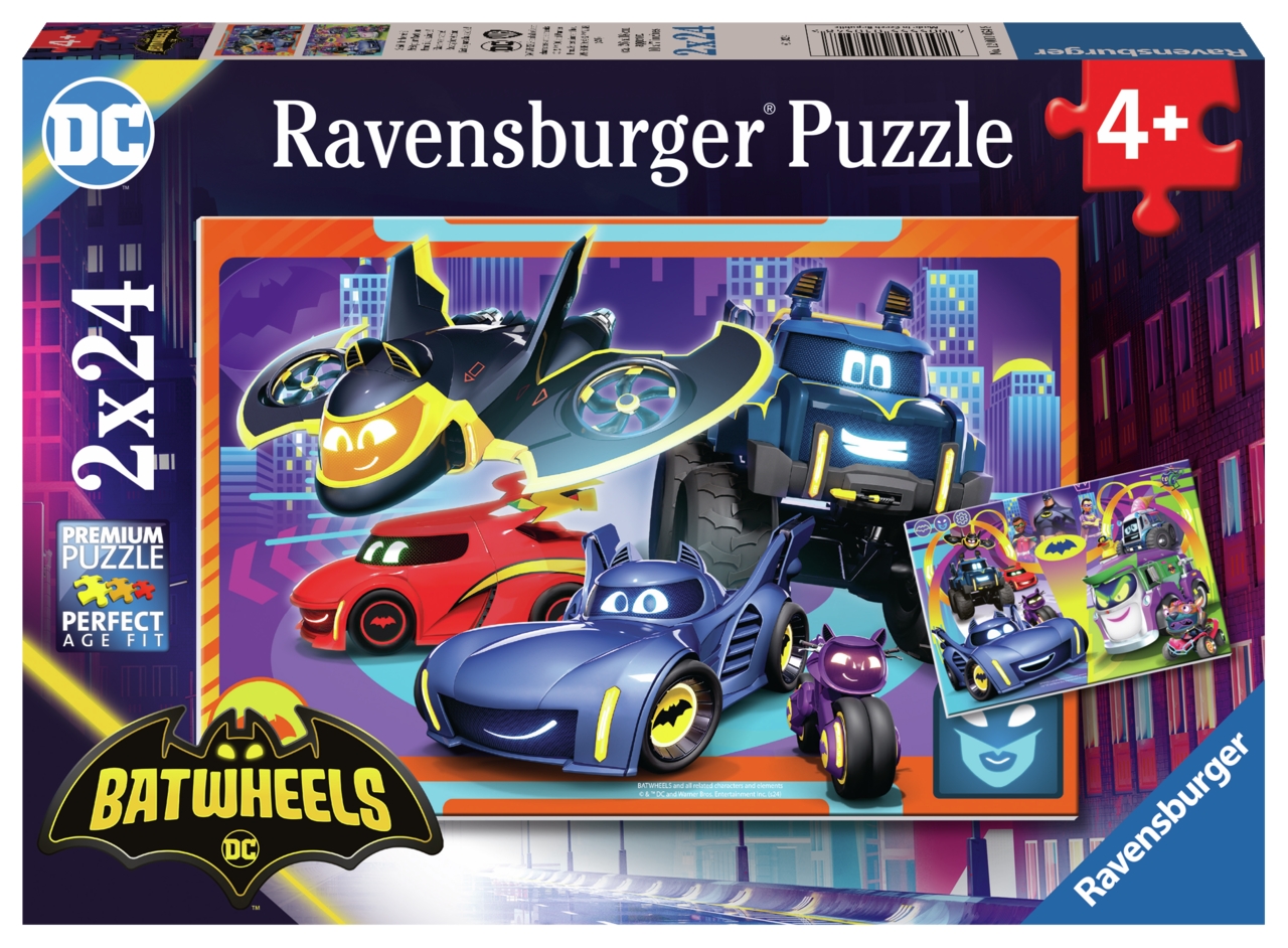 Ravensburger Puslespil - DC: Batbiler, 2x24 brikker