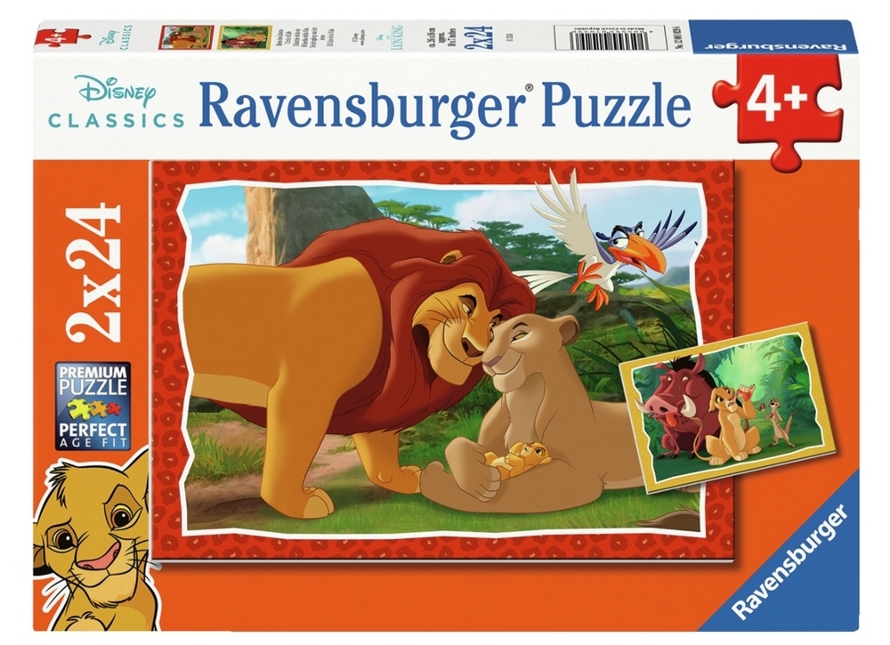 Ravensburger Puslespil - Disney: Løvernes Konge, 2x24 brikker
