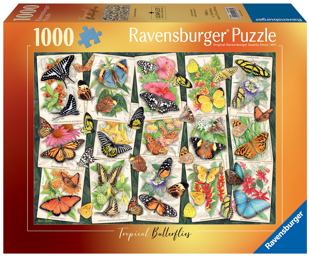 Ravensburger Puslespil - Searle: Sommerfugle, 1000 brikker