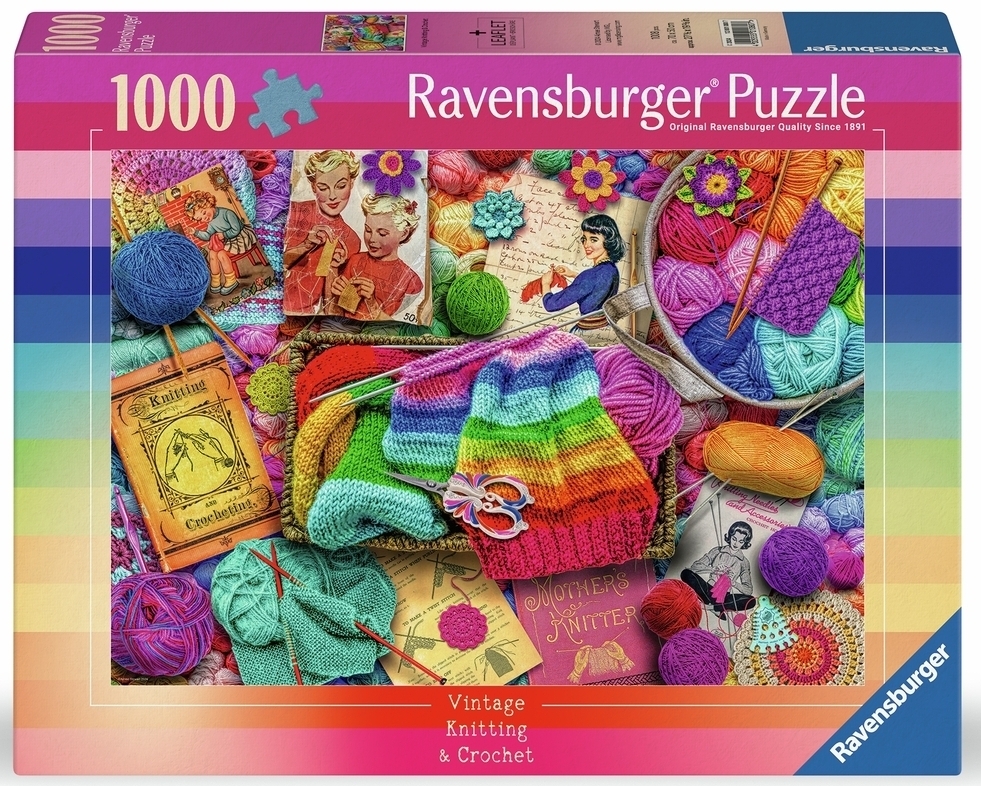 Ravensburger Puslespil - Stewart: Strikke og hækle, 1000 brikker