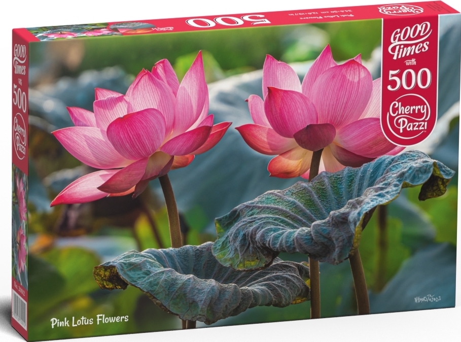 Pink Lotusblomst, 500 brikker