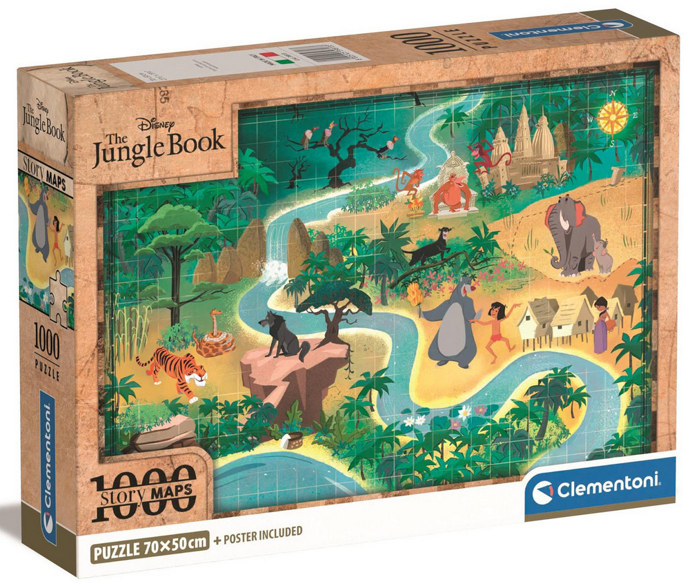 Disney: Junglebogen - Kort, 1000 brikker