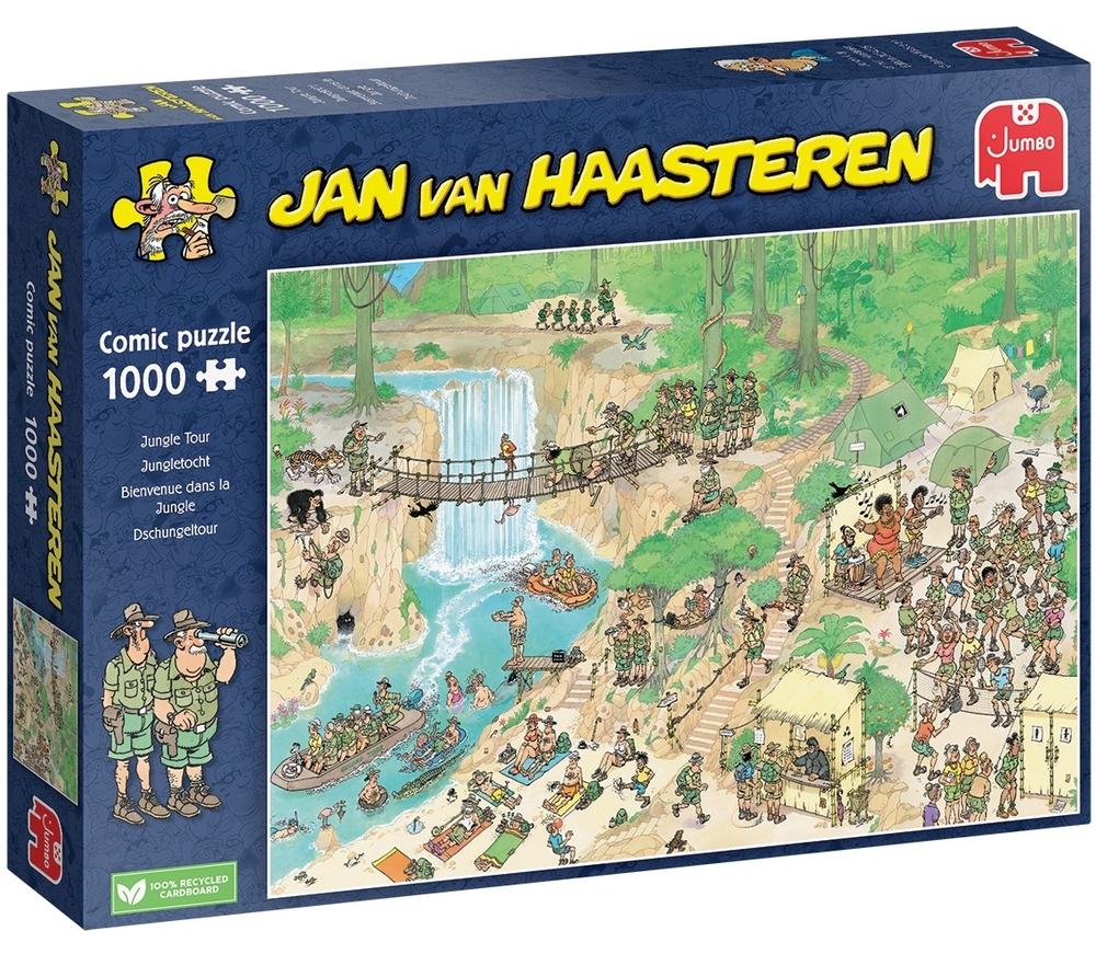 Jan Van Haasteren Puslespil - Tur igennem junglen, 1000 brikker
