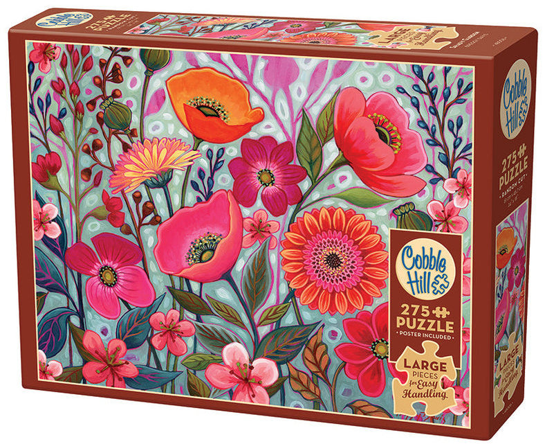 Lyserøde blomster, 275 brikker