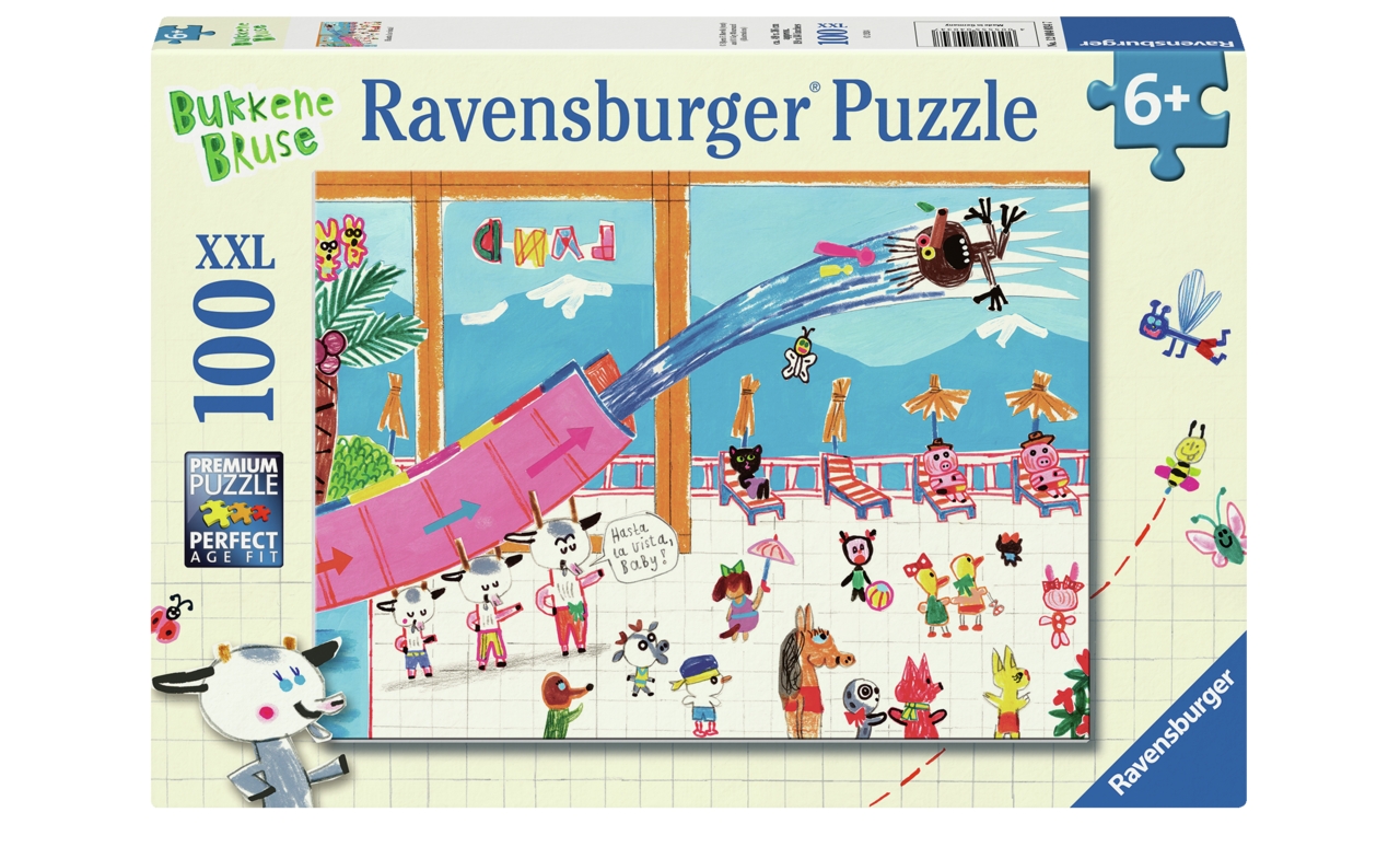 Ravensburger Puslespil - De tre Bukke Bruse i Badeland, 100 brikker