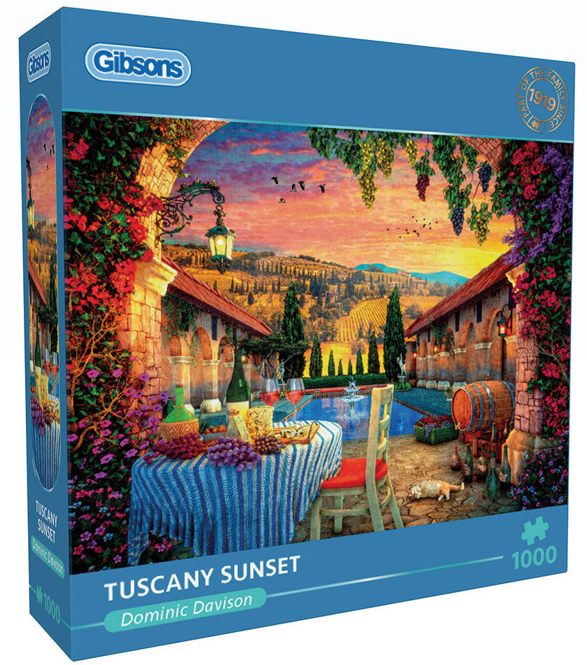 Davison: Solnedgang i Toscana, 1000 brikker