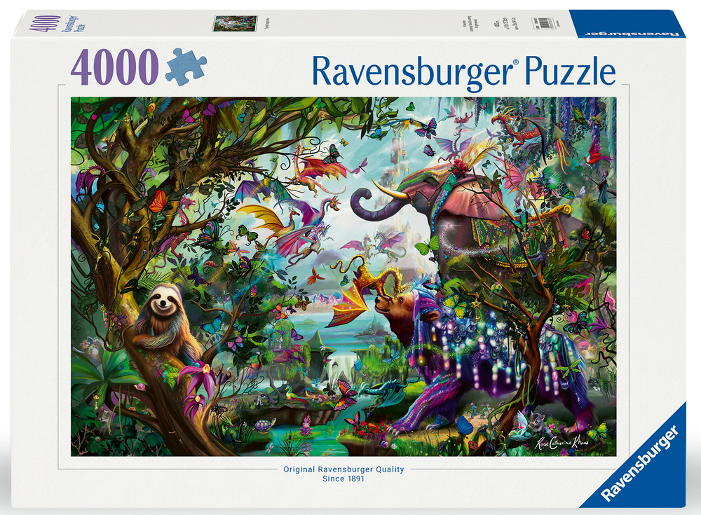Ravensburger Puslespil - Khan: Drager i junglen, 4000 brikker