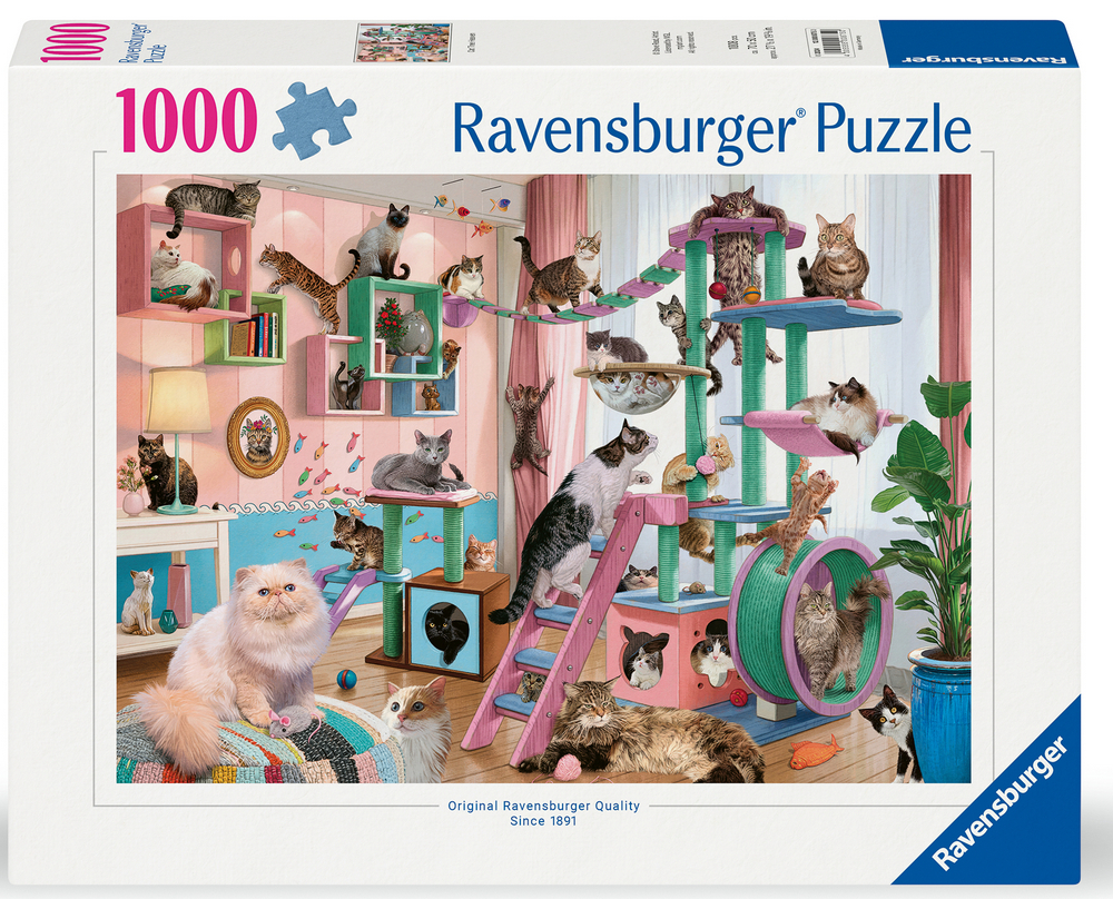 Ravensburger Puslespil - Read: Kattenes legeplads, 1000 brikker